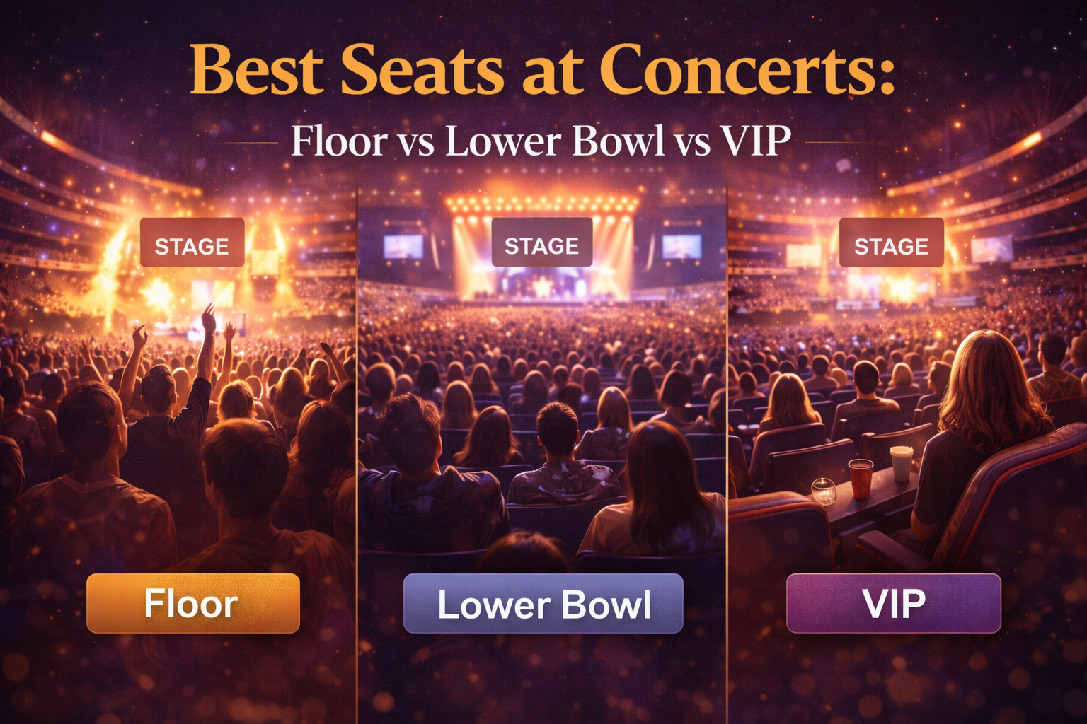 Best Seats at Concerts: Floor vs Lower Bowl vs VIP