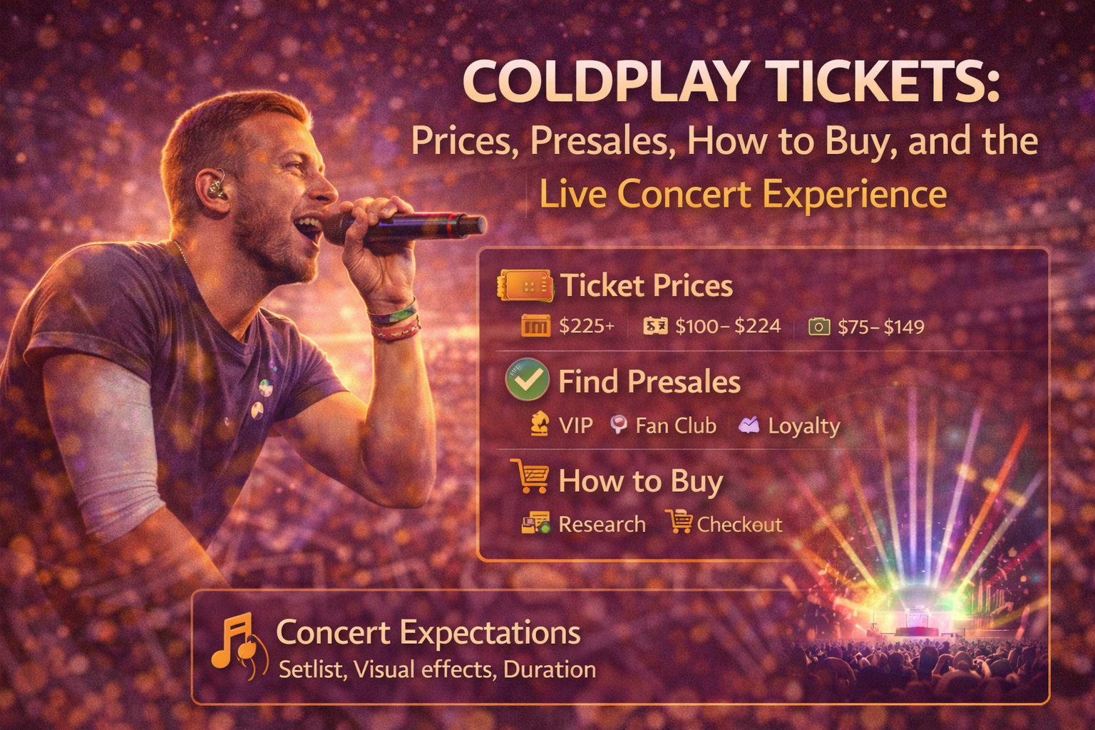 Coldplay Tickets: Prices, Presales, How to Buy, and the Live Concert Experience